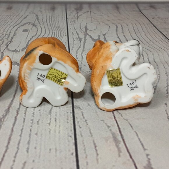 Puppy Dog Basset Hound Figurines Set of 3 Homco Home Interiors #1407 - Picture 8 of 10